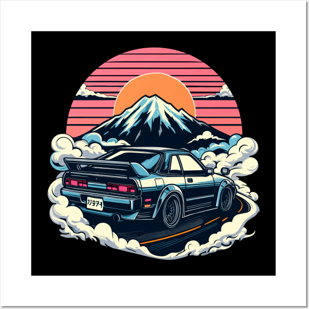 JDM car Japanese Retro Car Racing Drifting Legend Tuning Wall Art by KromADesign